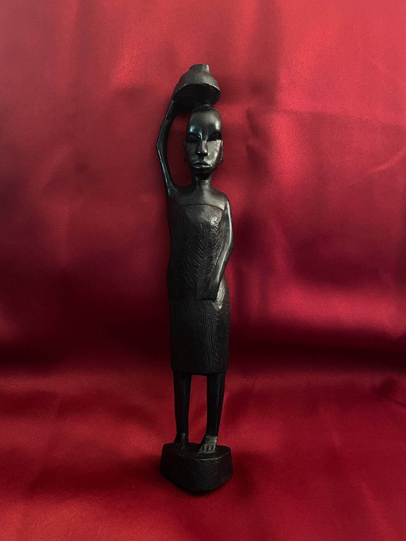 African Ebony Wood Carved Statues