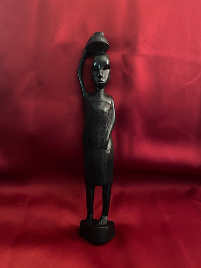 African Ebony Wood Carved Statues