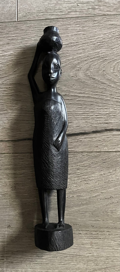 African Ebony Wood Carved Statues