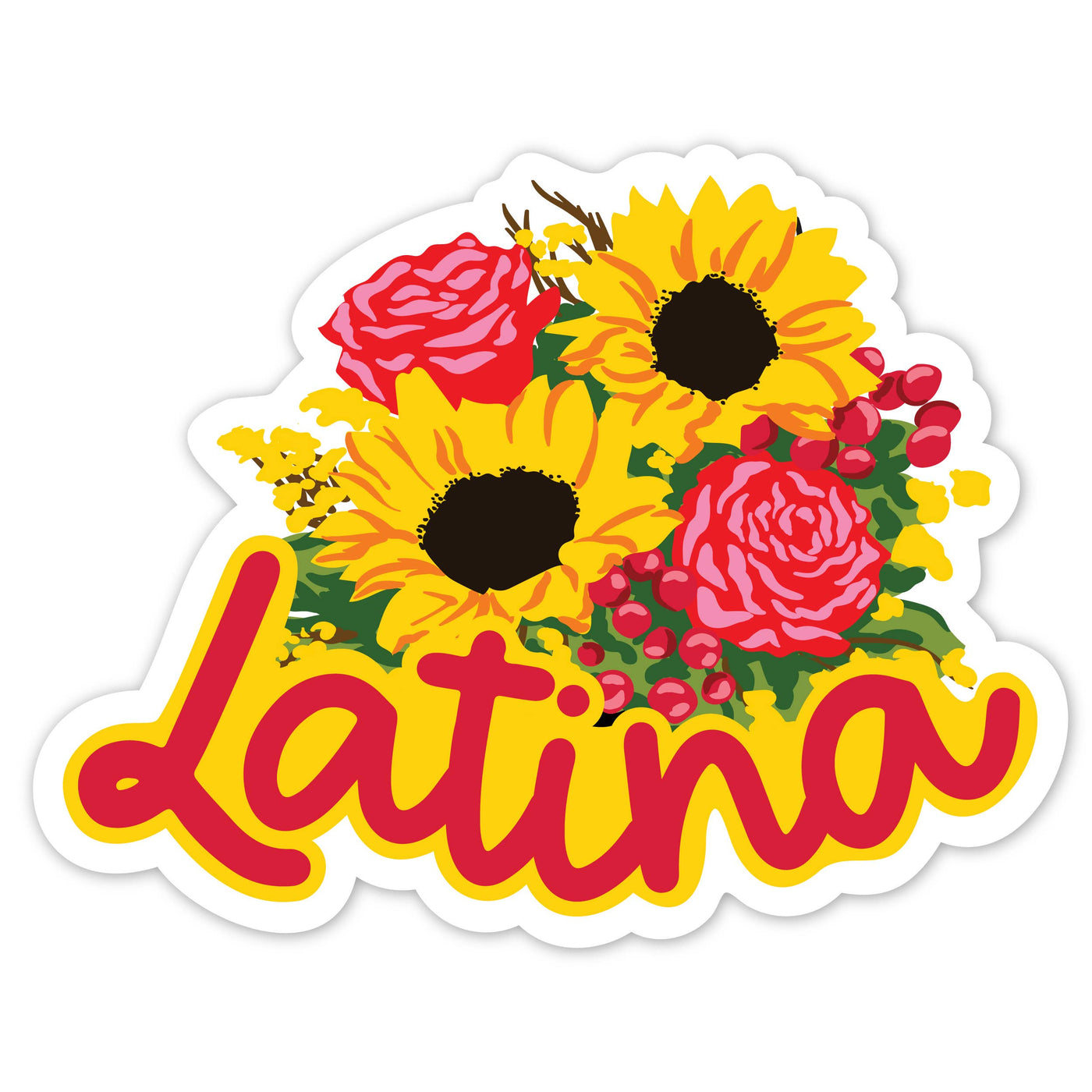 Lucy Loves Paper - Latina Bold Flowers - vinyl sticker