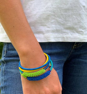 Bridge for Africa - Spiral Bracelet - Ocean Blue/Green