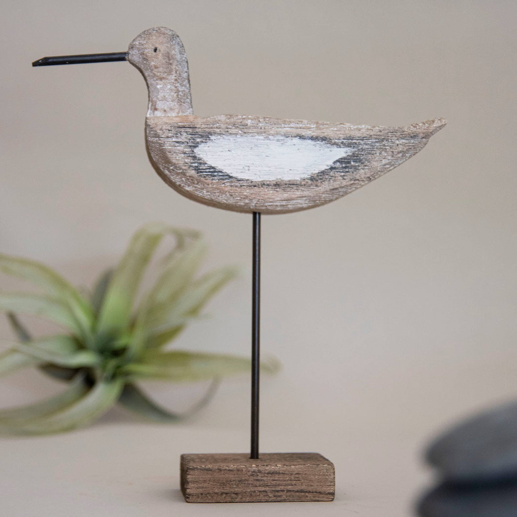 Foreside Home & Garden - Wooden Tabletop Bird On Stand