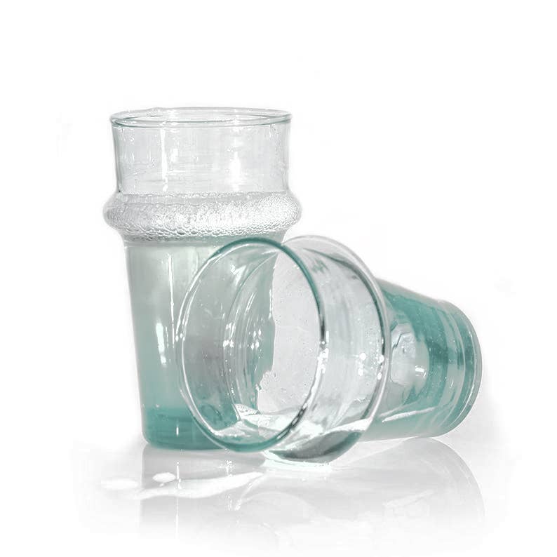 Casablanca Market - Beldi Moroccan Water/Tea Glasses, Clear (Set of 6) Small 6 oz