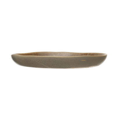 Reactive Glaze Stoneware Round Plate