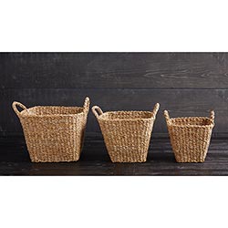 Square Basket with Handles Set