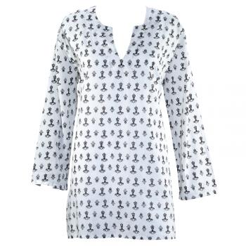 BLACK WHITE YOGA TUNIC