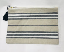 Cotton Pouch w/ Stripes & Tassel
