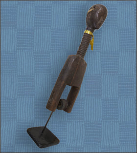 Baule Heddle Pulley slim w/ neck rings-Ivory Coast