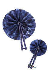 Resist Dyed African Hand Fan- Large or Dainty