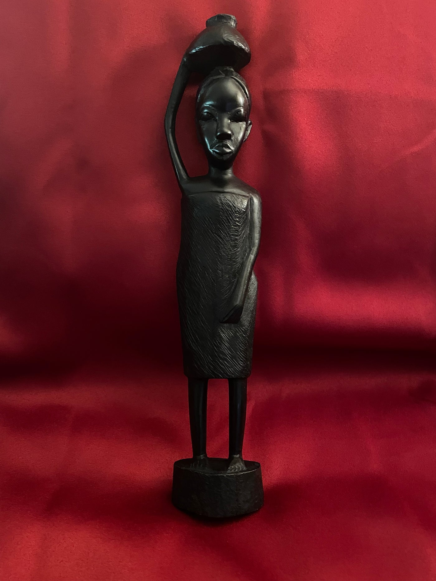 African Ebony Wood Carved Statues