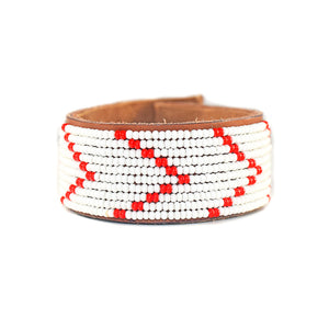 Stripe Leather Cuff Bracelets