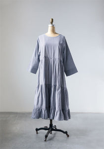 Cotton Woven Gingham Jen Dress, Black