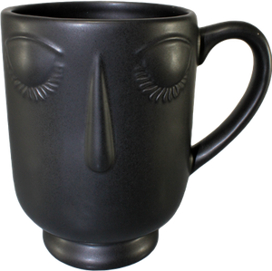 Lovely Belia Face Mug Ceramic Black