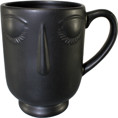 Lovely Belia Face Mug Ceramic Black