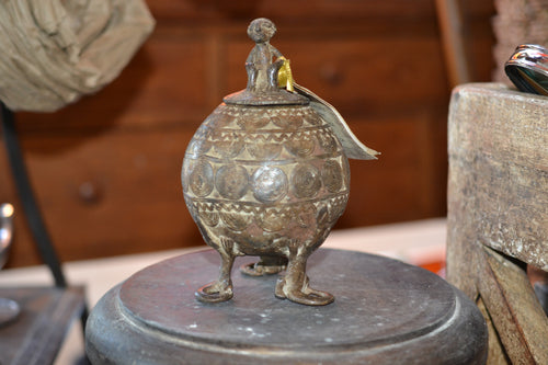 Lobi Bronze Lidded Jar