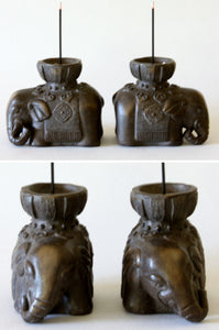 Pair Of Elephant Incense Stand