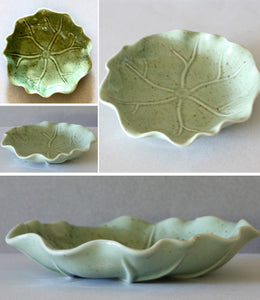 Round Green Leaf Plate