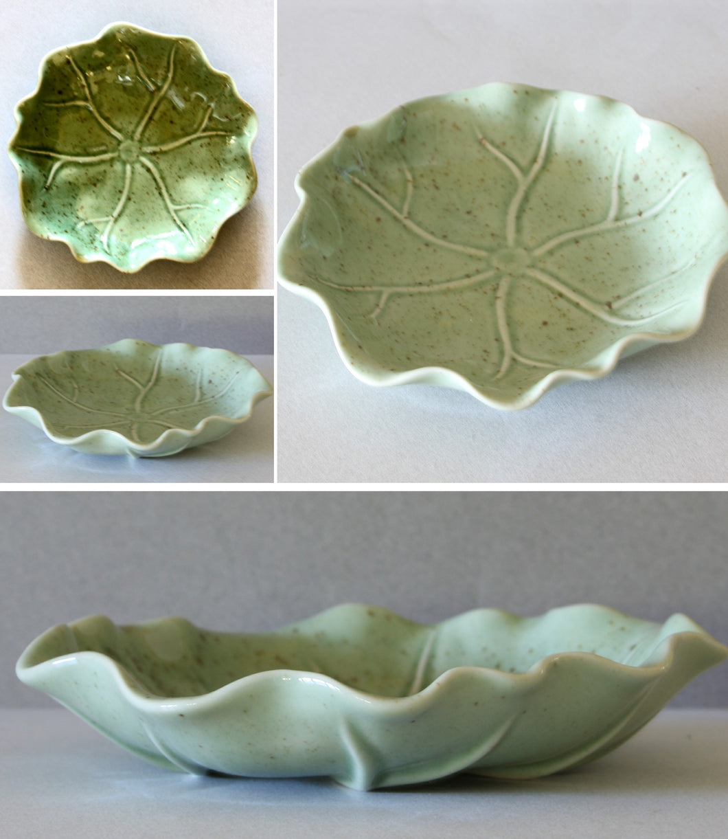 Round Green Leaf Plate