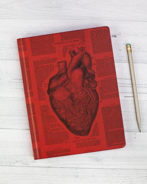 Anatomical Heart Hardcover Journal - Dot Grid