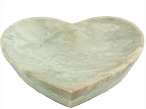Natural Stone Heart Shaped Bowl Burner - 5"D, 1.25"H