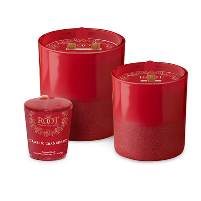 GIFT BOXED CLASSIC CRANBERRY 12 OZ. DOUBLE WOOD WICK CANDLE
