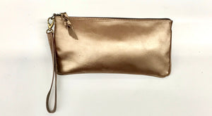 Leather Wrislet tooled Hand Bag