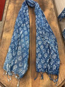 Blue Cotton Scarves
