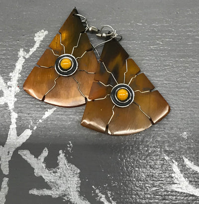Horn Earrings by Peruvian Art