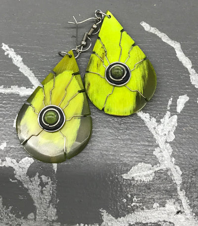 Horn Earrings by Peruvian Art