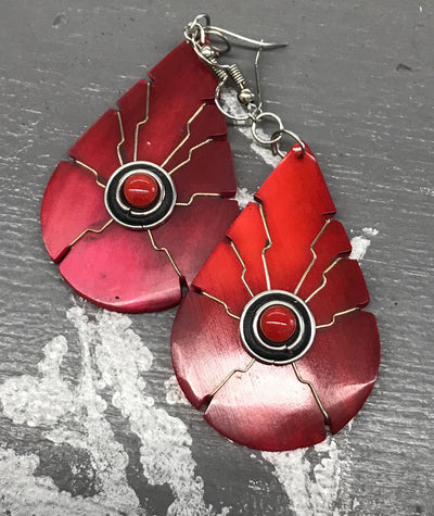 Horn Earrings by Peruvian Art
