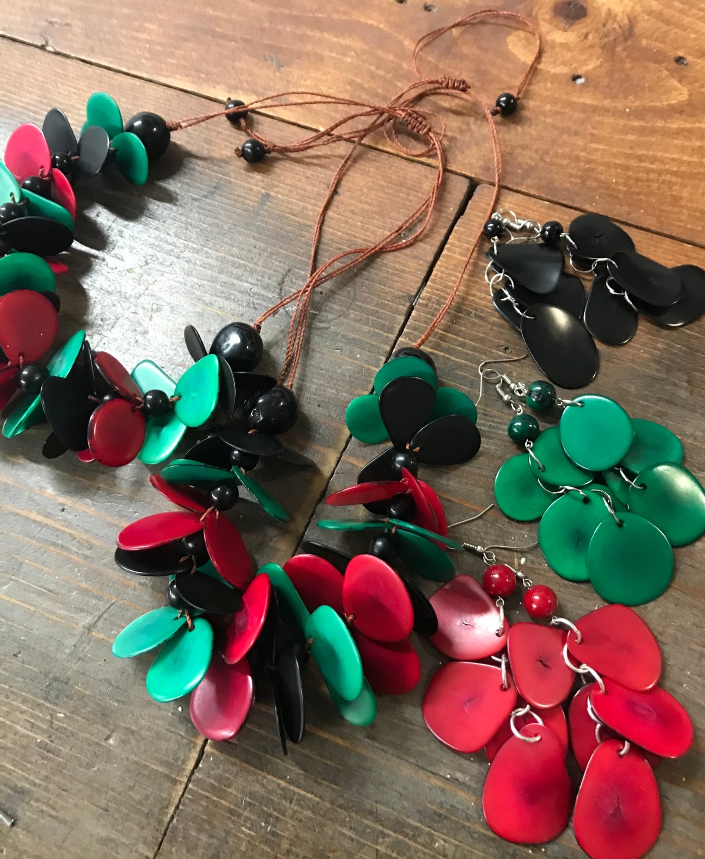 Peruvian Multicolored Tagua Nut Necklace