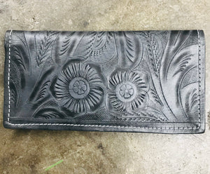 Tooled Checkbook Wallet