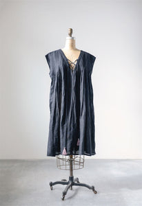 Linen Adelyn Dress, Black