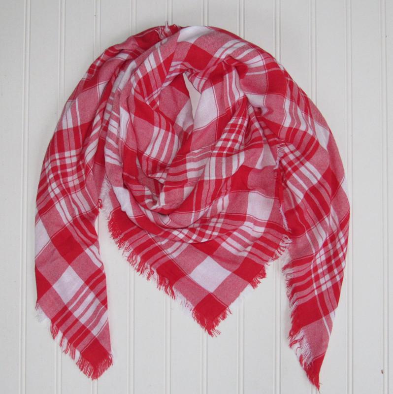 Soft Square Plaid Scarf