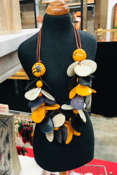 Peruvian Multicolored Tagua Nut Necklace