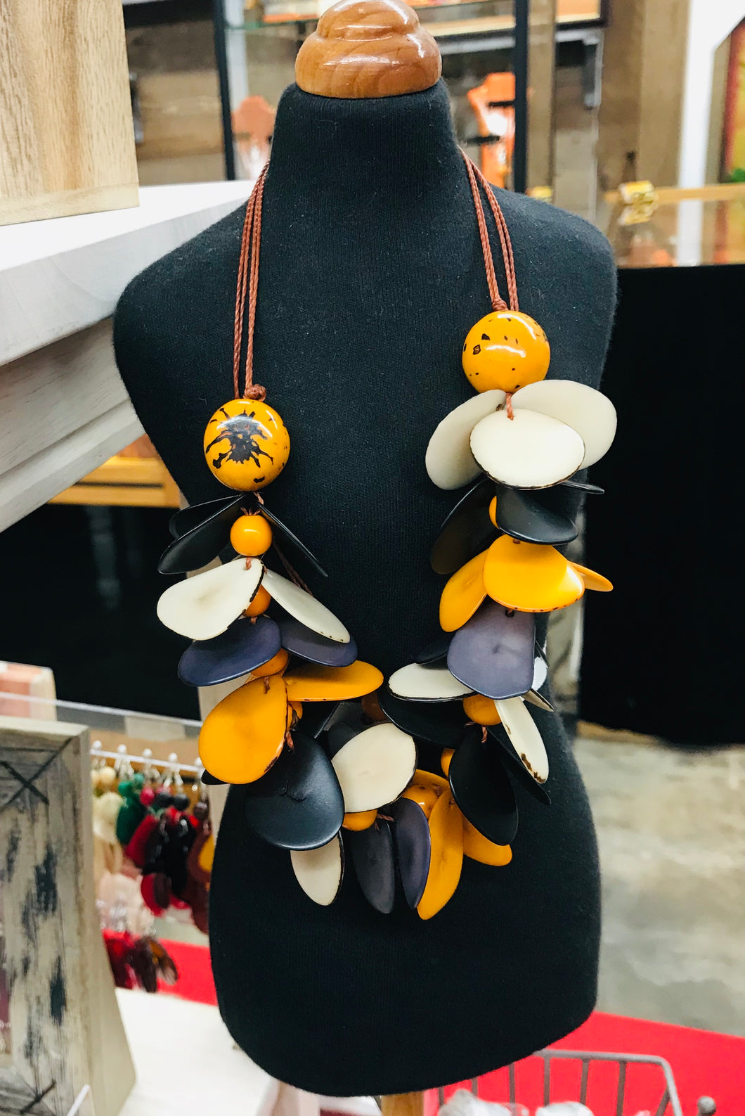 Peruvian Multicolored Tagua Nut Necklace