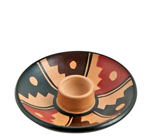 Peruvian Inca Ceramic Dish Burner - 4"D