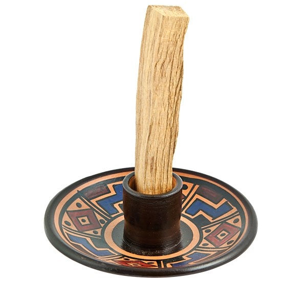 Peruvian Inca Ceramic Dish Burner - 4"D