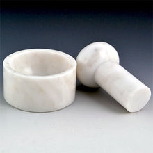Opal White Marble Spice Grinder/Mortar & Pestle - 3"D