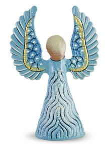 Mini Painted Angel with Upswept Wings (Set of 4)