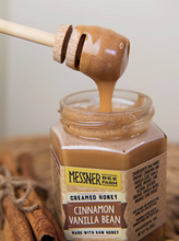 Cinnamon Vanilla Bean Creamed Honey / 9oz. / Messner Bee Farm