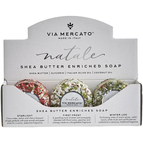 100g Natale Holiday Disc Soaps Mixed Dozen - European Soaps