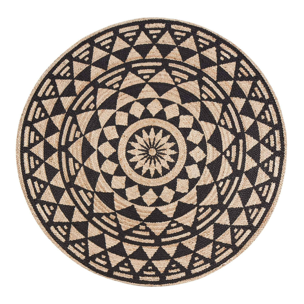Anji Mountain - Pippin Black & Tan Jute Rug