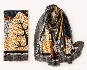 Grey Forest Extra Soft Cotton-Feel Scarves Gift
