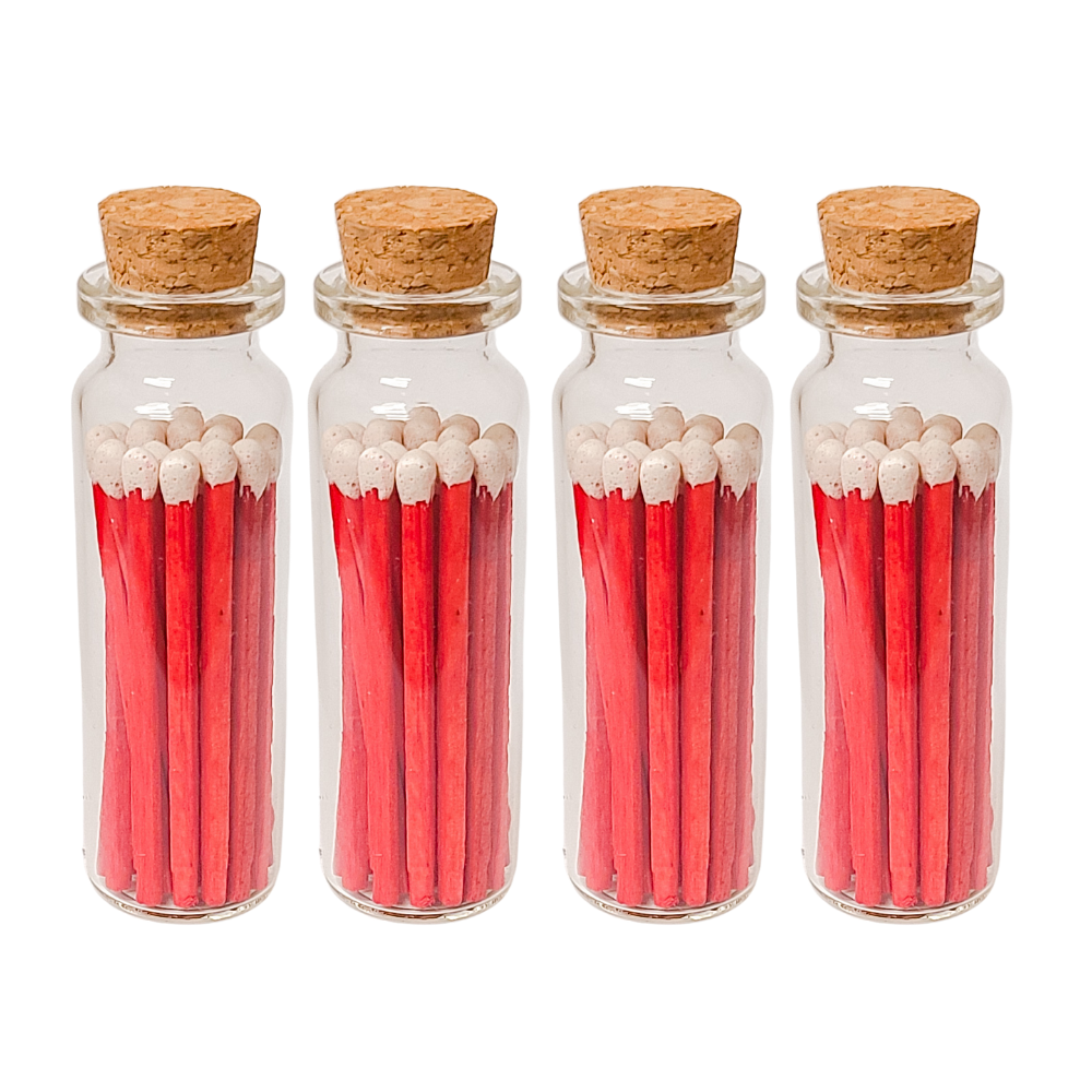 Enlighten the Occasion - Red Velvet Matches in Small Corked Vial