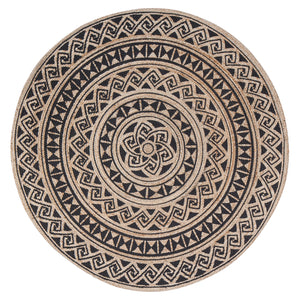 Anji Mountain - Shanti Black & Tan Jute Rug