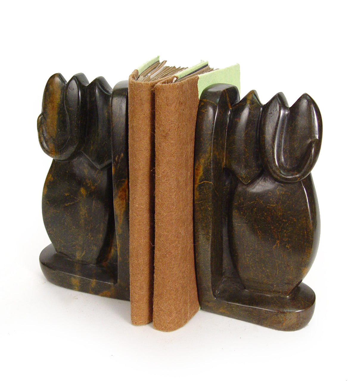 Elephant Stone Bookends