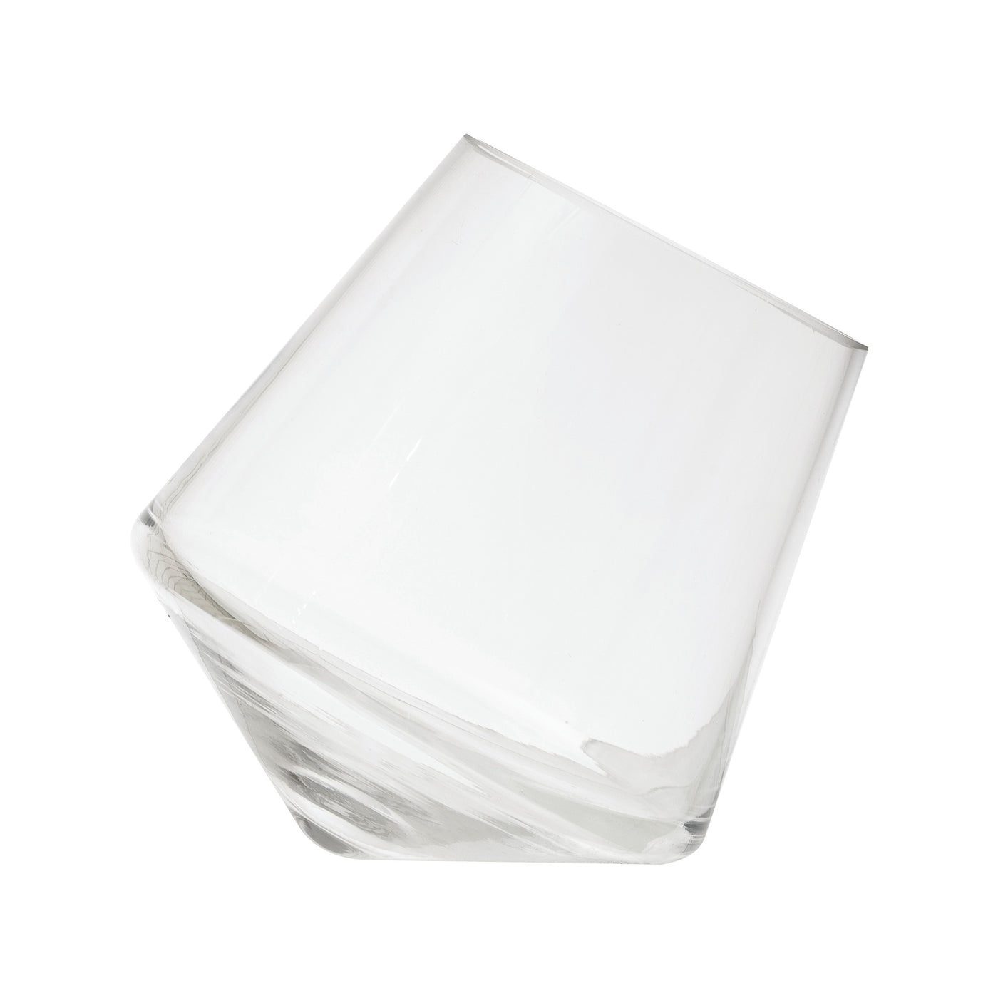 Angled Base Glass Vase