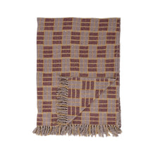 Woven Recycled Cotton Blend Throw with Fringe