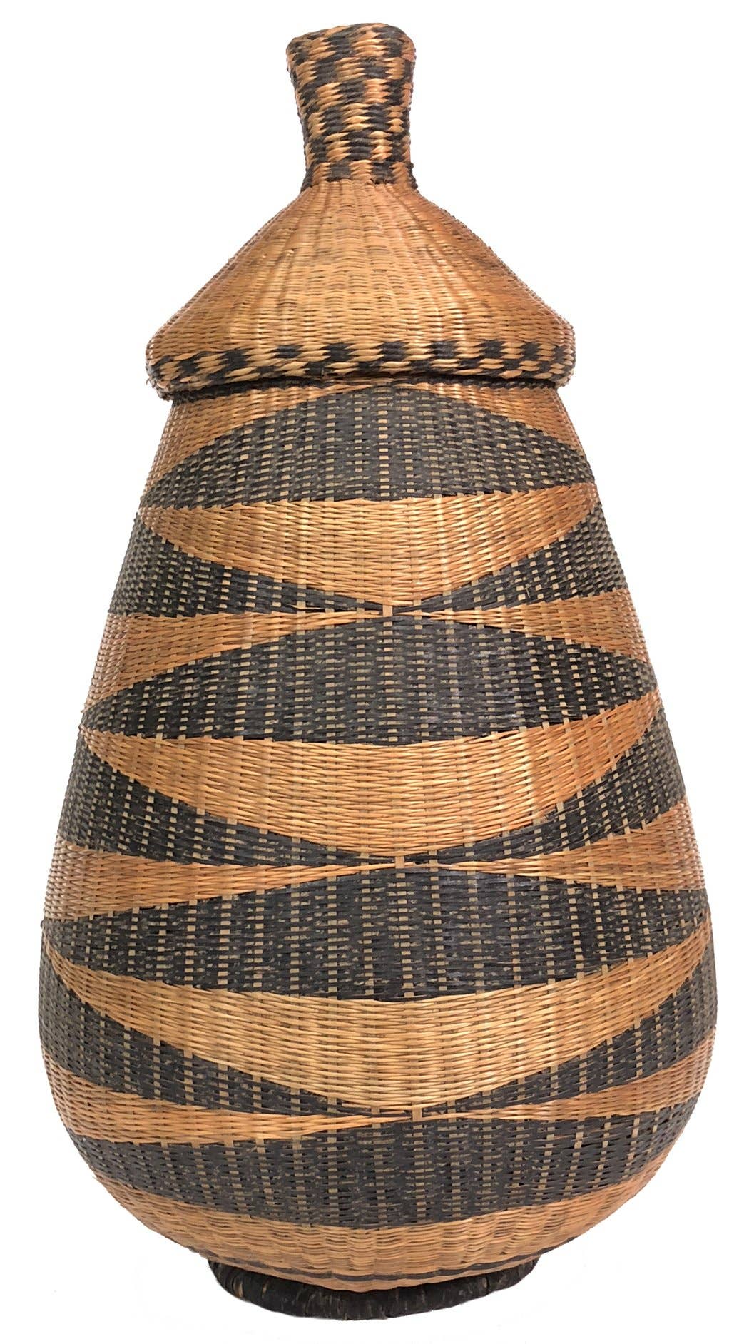 The Niger Bend - Vintage Tutsi Basket from Rwanda - Medium - 11" x 6"